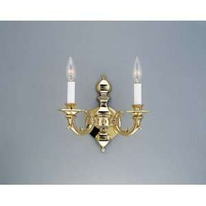  Holtkotter 3802 PB Two Light Wall Sconce, Polished Brass 