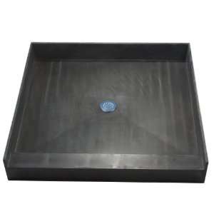 Tile Redi 3636C PVC Black 3636 36 x 36 Shower Pan with Single Curb 