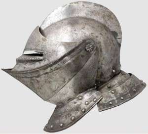 Authentic 1560 AD Knight Medieval Jousting helmet plate armor armour 