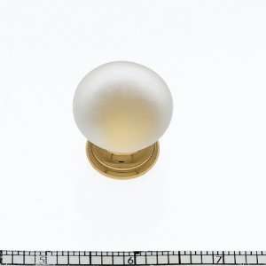 Jvj Hardware   1 1/8 Frosted White Glass Knob(Jvj32601) Solid Brass 
