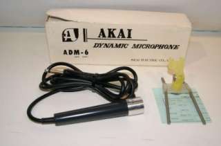 AKAI ADM 6 Dynamic Microphone Hi Z (50k Ohms) w/Stand  