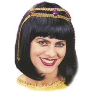 W13 Ladies Cleopatra Costume Wig & Jewelled Headpiece  