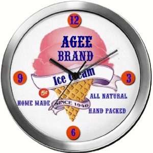  AGEE 14 Inch Ice Cream Metal Clock Quartz Movement 