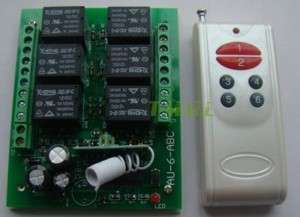 12V 6 Channel Way RF Remote Control Switch for Light  