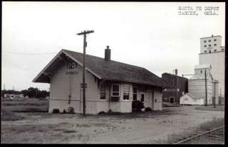 Carmen, Oklahoma, Santa Fe Depot (1950s) Station RPPC  