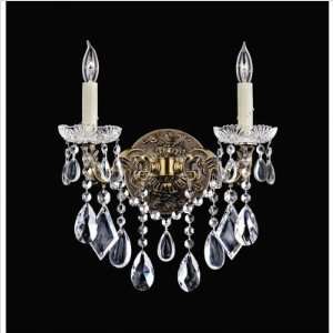 Nulco Lighting Wall Sconces 386 02 09 Wall Sconce Black Clear Crystal 