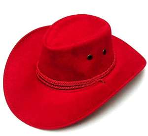 DELUXE RED ROPER COWBOY HAT western hats rancher caps rodeo fashion 