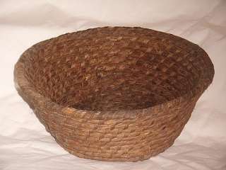 ANTIQUE Hand Woven Pennsylvania Rye Basket 19th C  
