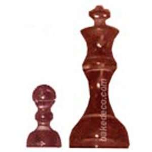 Chocolate Mold Chess   King 8 Pawns. 3D 2 pc. Mold. King 83mm. Pawns 