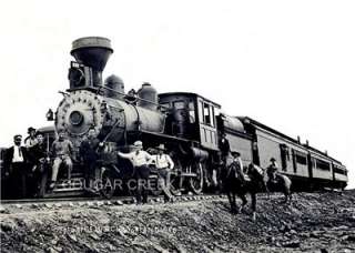 1890 Shay Steam Engine Locomotive Train, Cars And Crew Along With 