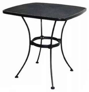 Uptown Collection 28 Steel Mesh Bistro Table Textured Black Finish 