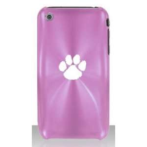  Apple iPhone 3G 3GS Pink C69 Aluminum Metal Case Paw Print 