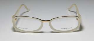 NEW BALENCIAGA 0022 54 16 140 WHITE OPAL/GOLD GORGEOUS EYEGLASSES 