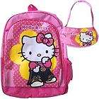 HELLO KITTY Backpack School Bag + Purse Pink Girl NWT