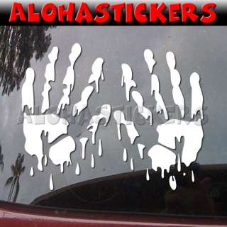 BLOODY ZOMBIE HANDS Vinyl Decal Blood Car Sticker E74  