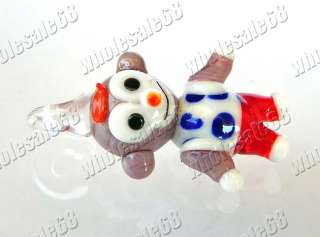 wholesale 50x cute monkey murano glass beads pendants  