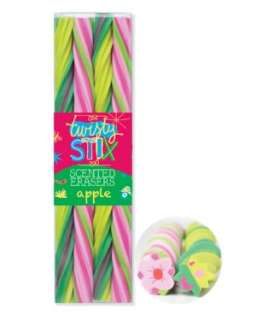 Twisty Stix Apple Erasers 4Pk