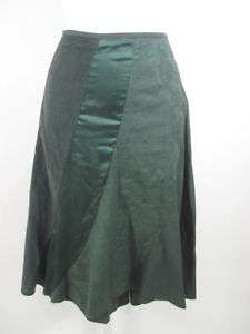 DESIGNER Green Knee Length Skirt Sz 12  