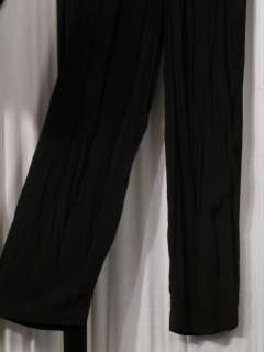 vtg 80s Carole Little black pants beaded applique M L  