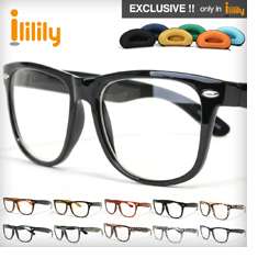 New Leather Frame Clear Lens Glasses / FREE Hardcase  