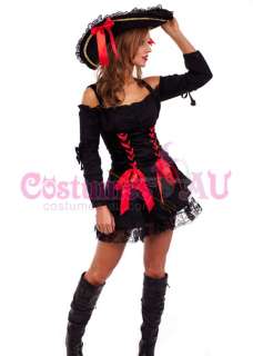 New Renaissance Victorian Pirate Pirates Costume Fancy Dress Outfit S 