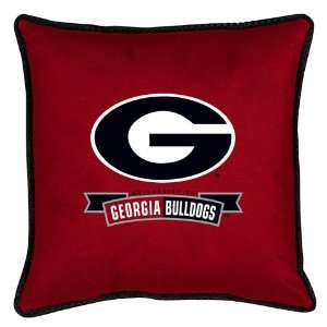  Collegiate Georgia Bulldogs Sidelines Throw Pillow Sports 