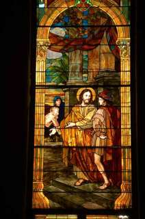 100 year old Stained Glass Window, Tiffany style, #8  