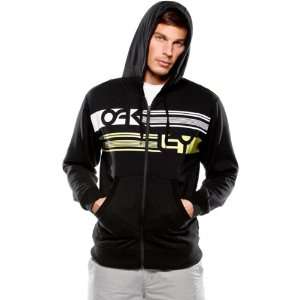Oakley Memorable Front Fleece Mens Hoody Zip Casual Sweatshirt   Jet 