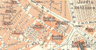 Spain MADRID GENERAL. Antique City Map Plan.1906  
