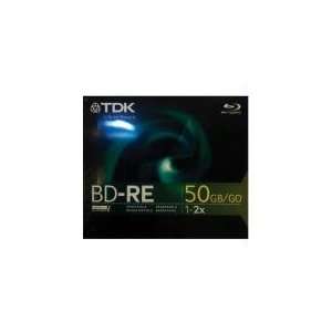  TDK BD RE Dual Layer Blu Ray Disc, 50gb, 1 Pack (Jewel 