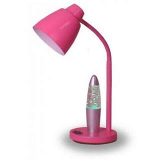 Pink 10611 17 New Metal Glitter Task Lamp W/Adjustable Head & Neck 