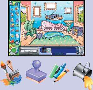 Kid Pix Deluxe 4.0 PC CD draw with zany art tools, more  