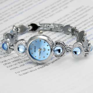Small Charming Style Beads with Stainless Steel Girls Wrist Watch 