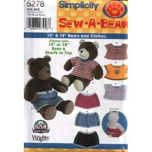  Simplicity 5278   Sew a Bear   Clothes for 15 inch and 18 