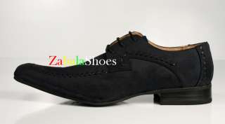 New Fashion Lace Up Mens Dress Shoes Black Suede Size 12  