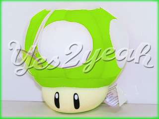 9CM Super Mario Bros Mushroom Green Plush Soft Toy 1196  