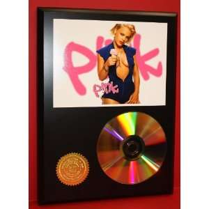 Pink 24kt Gold Cool Music Art CD Disc Display   Musician Art   Award 