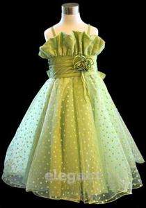  Wedding Flower Girls Dress Pageant Gown Size 10 Age 9 11 Years  