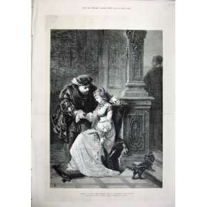  1880 Scene Henry Viii Anne Boleyn Romance Folingsby Art 