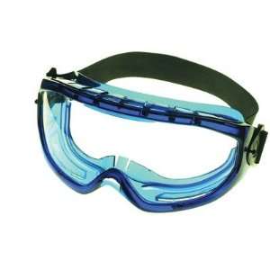XTR Chemical Splash Impact Goggles With Blue Flexible Frame And Clear 