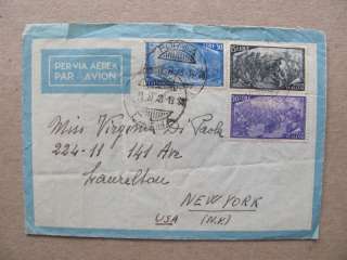 1948 Formia,Italy Airmail Cover to USA,Good Risorgimento Stamps  