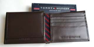 NEW TOMMY HILFIGER MENS PREMIUM LEATHER CREDIT CARD WALLET PASSCASE 