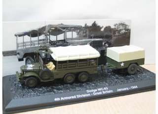 US Army Dodge WC63 Weapons Carrier w/ Trailer 1944 1/72 IXO  