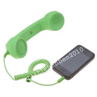 Green Retro Cell/Mobile Phone Handset HD Mic 3.5MM Pin for iPhone/iPad 