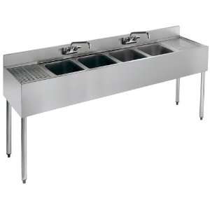  Krowne Metal 21 64C 72 Four Compartment Bar Sink   2100 