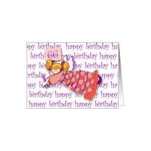  66 Years Old Cupcake Angel Birthday Card Toys & Games