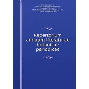  Repertorium annuum literaturae botanicae periodicae J. A 