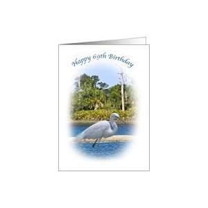  69th Birthday Card with Great White Egret Card Toys 