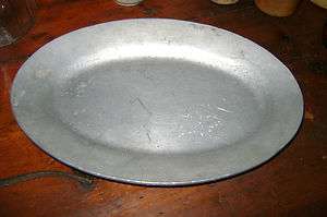 Antique Pewter Intedge #1401 Tablecraft Products Newark NJ Old 