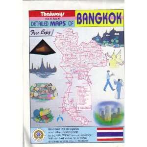   MAG. DETAILED BANGKOK FOLDED TRAVEL MAP 1991 THAIWAYS MAGAZINE Books